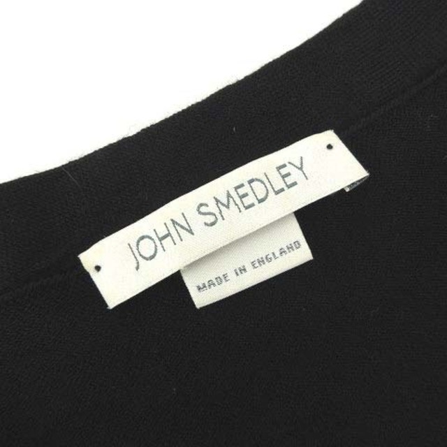 JOHN SMEDLEY(ジョンスメドレー)のジョンスメドレー カーディガン ニット 長袖 ウール S 黒 ブラック メンズのトップス(カーディガン)の商品写真