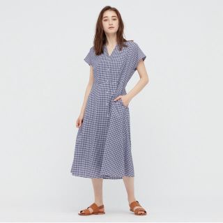 ユニクロ(UNIQLO)のレイヤーローンフレアワンピース(ロングワンピース/マキシワンピース)