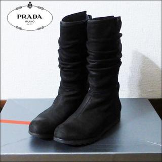プラダ(PRADA)の本物　ＰＲＡＤＡ　プラダ　ブーツ　ブラック　36(ブーツ)
