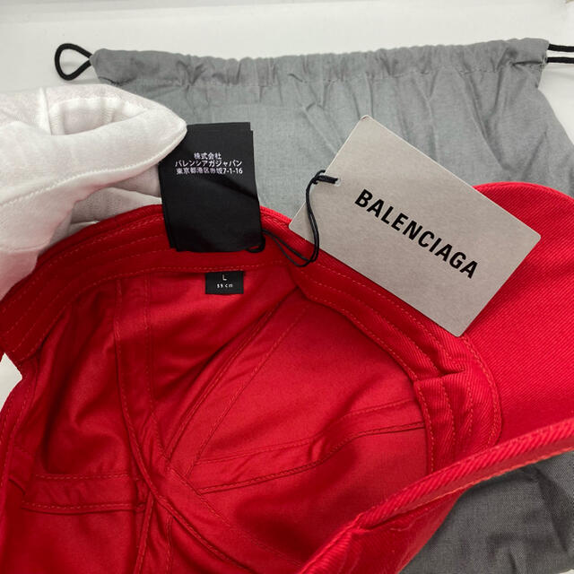 Balenciaga(バレンシアガ)の【新品未使用】BALENCIAGA バレンシアガ ベースボールキャップ 帽子 赤 メンズの帽子(キャップ)の商品写真