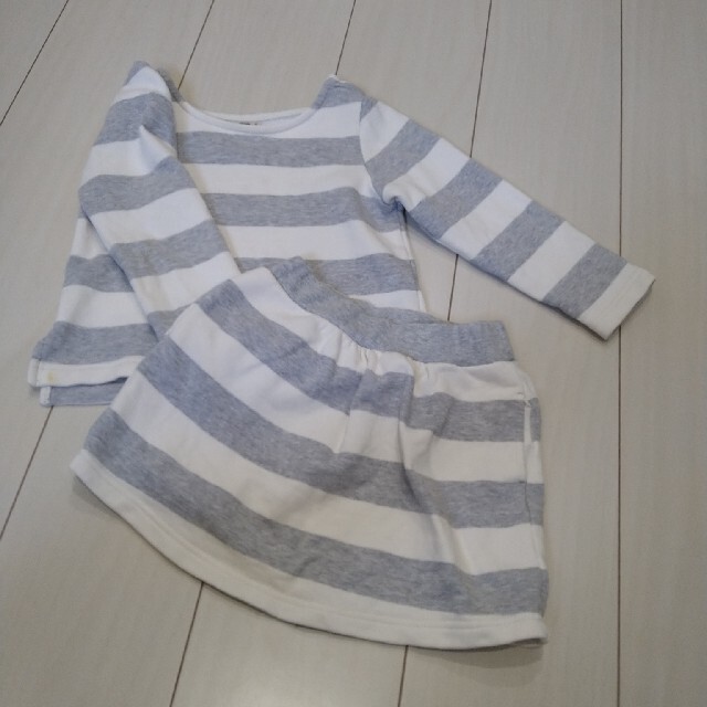 petit main(プティマイン)の上下セット　petit main キッズ/ベビー/マタニティのキッズ服女の子用(90cm~)(スカート)の商品写真