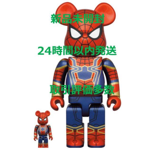 約7センチ約28センチ状態BE@RBRICK IRON SPIDER 100％ ＆ 400％ 新品未開封