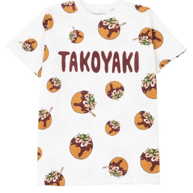 PUNYUS(プニュズ)の新品 TAKOYAKI Tシャツ 渡辺直美 punyus たこやき 3 総柄 レディースのトップス(Tシャツ(半袖/袖なし))の商品写真