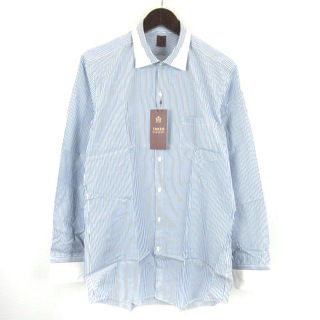 タケオキクチ(TAKEO KIKUCHI)のタケオキクチ シャツ ワイシャツ スリムフィット ストライプ 長袖 青 白 3(シャツ)