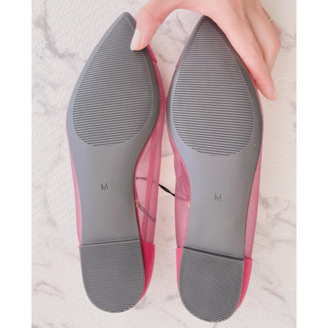 GU(ジーユー)の【新品未使用】GU チュールレースフラットシューズ　Mサイズ レディースの靴/シューズ(バレエシューズ)の商品写真