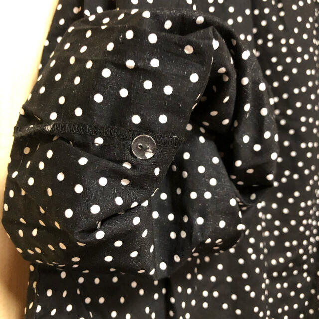SM2(サマンサモスモス)の新品sm2黒ドット7分袖ブラウス レディースのトップス(シャツ/ブラウス(半袖/袖なし))の商品写真