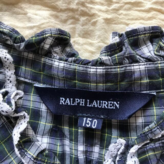 Ralph Lauren(ラルフローレン)のラルフローレン　紺色系チェックチュニック　150 キッズ/ベビー/マタニティのキッズ服女の子用(90cm~)(ブラウス)の商品写真
