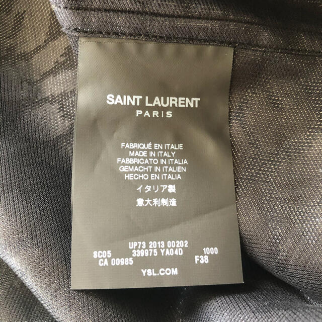 Saint Laurent(サンローラン)の新品　SAINT LAURENT サンローラン　シルク混　シャツ　黒 レディースのトップス(シャツ/ブラウス(長袖/七分))の商品写真