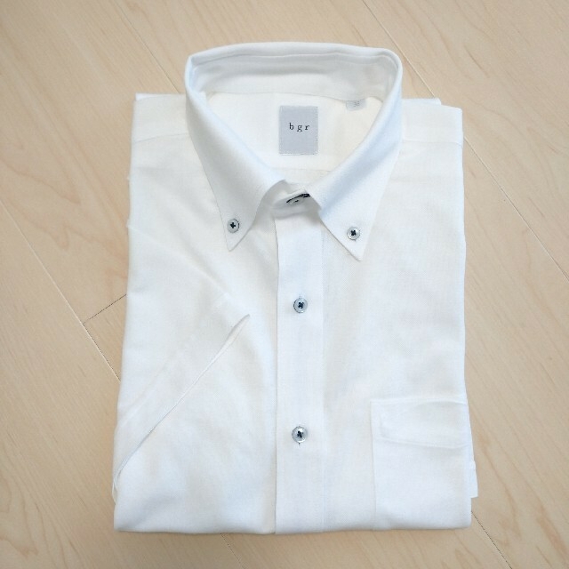 D’URBAN(ダーバン)のD'URBAN　ダーバン　bgr　ワイシャツ　半袖　ボタンダウン　白　前立　柄 メンズのトップス(シャツ)の商品写真