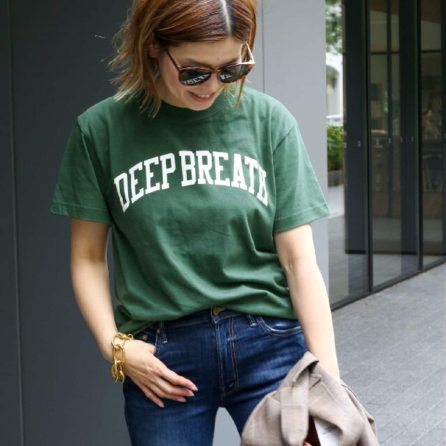 【SKIN/スキン】 DEEP BREATH  Tシャツ グリーン