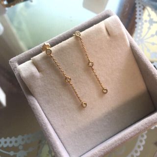 スタージュエリー(STAR JEWELRY)のスタージュエリー ロング　ダイヤ ピアス　保証書あり(ピアス)