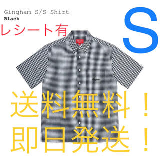 シュプリーム(Supreme)の【新品タグ付】supreme Gingham S/S Shirt 黒 Sサイズ(シャツ)
