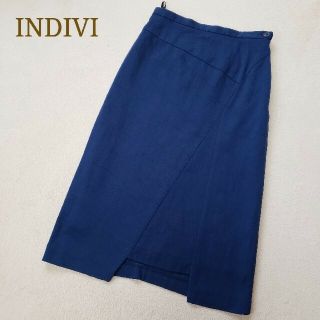 インディヴィ(INDIVI)のINDIVI 国産 膝丈スカート(ひざ丈スカート)