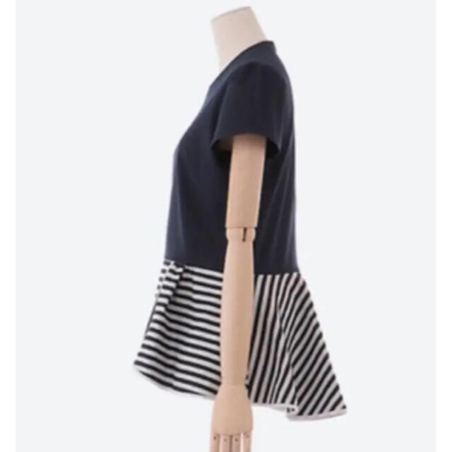 Tシャツ(半袖/袖なし) 美品 ボーダーズアットバルコニー ペプラム T