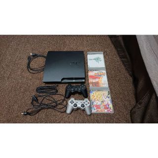 プレイステーション3(PlayStation3)のPlay Station 3 CECH-2000A + 純正コントローラー2つ(家庭用ゲーム機本体)