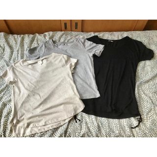 エイチアンドエム(H&M)の半袖Tシャツ　カットソー　3枚セット　薄手　シンプル(Tシャツ(半袖/袖なし))