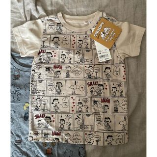 ユニクロ(UNIQLO)のA様専用5/31までユニクロスヌーピーコラボ2枚組新品と中古110120(Tシャツ/カットソー)