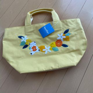 新品　ファミリア  familiar バッグ　レモン　デニム　ワンピ　(マザーズバッグ)