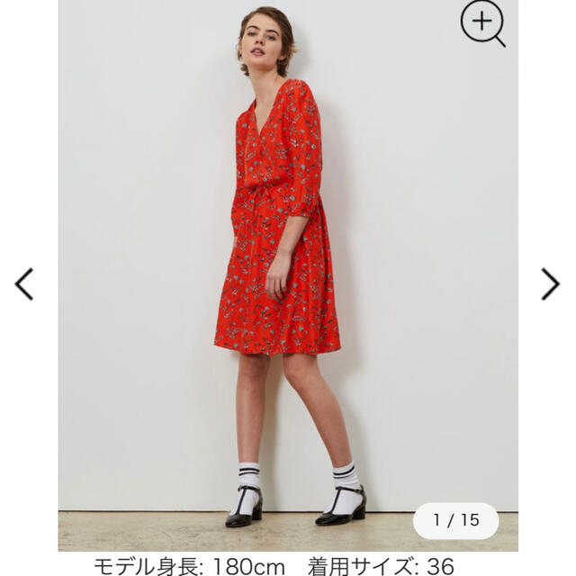 Comptoir des cotonniers(コントワーデコトニエ)のコントワーデコトニエ　今期シルク花柄ワンピ　36 レディースのワンピース(ひざ丈ワンピース)の商品写真