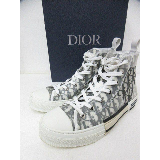 Dior(ディオール)のDIOR ディオール B23 ハイトップスニーカー オブリーク キャンバス 42 メンズの靴/シューズ(スニーカー)の商品写真