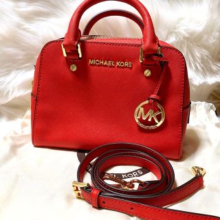 マイケルコース(Michael Kors)の☆MICHAEL KORS マイケルコース☆2WAYミニバッグ/朱色/新品未使用(ショルダーバッグ)