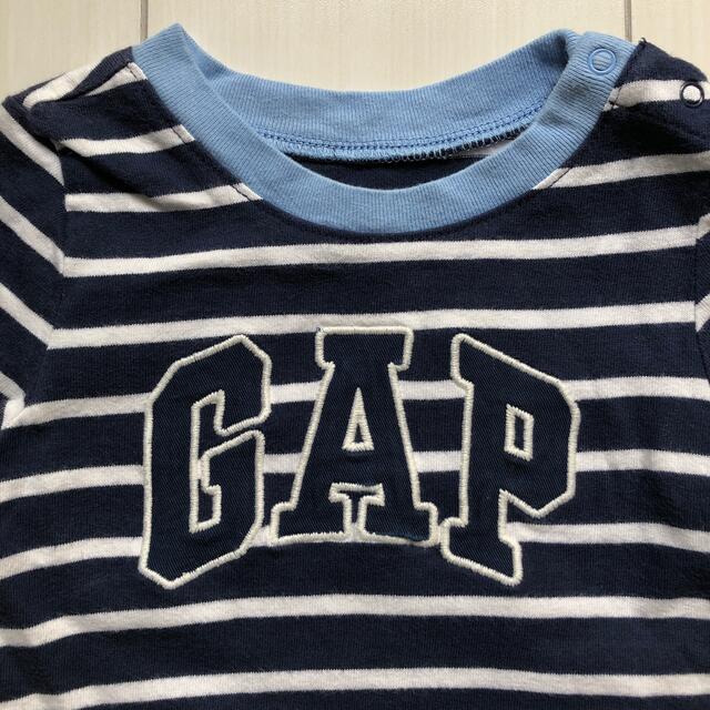 GAP(ギャップ)のGAP ロンパース　半袖　ボーダー キッズ/ベビー/マタニティのベビー服(~85cm)(ロンパース)の商品写真