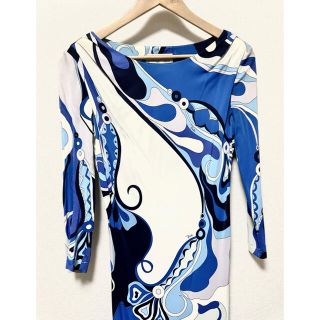 エミリオプッチ(EMILIO PUCCI)のエミリオプッチブルーワンピース(ひざ丈ワンピース)