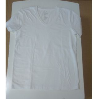 ムジルシリョウヒン(MUJI (無印良品))のMUJI オーガニックコットンＶネック半袖Ｔシャツ 婦人Ｍ・白 無印良品(Tシャツ(半袖/袖なし))