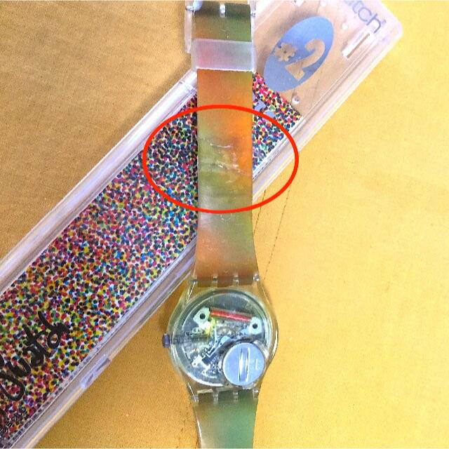 swatch(スウォッチ)の[希少レア・ベルトジャンク]SwatchLOTS OF DOTSロッツオブドッツ メンズの時計(腕時計(アナログ))の商品写真