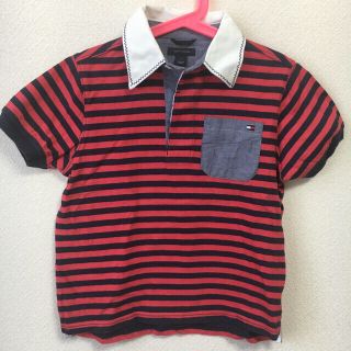 トミーヒルフィガー(TOMMY HILFIGER)の【TOMMY HILFIGER】ボーダー半袖ポロシャツ　110cm(その他)