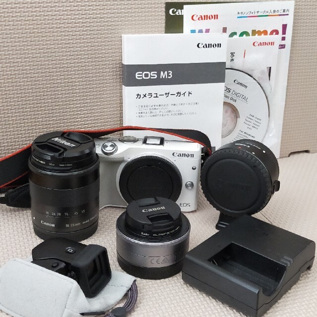 Canon ミラーレス一眼カメラ EOS M3 ダブルレンズキット(ブラック)