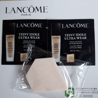 ランコム(LANCOME)のランコム　タンイドルウルトラウェアリキッド　2色、スポンジ(その他)