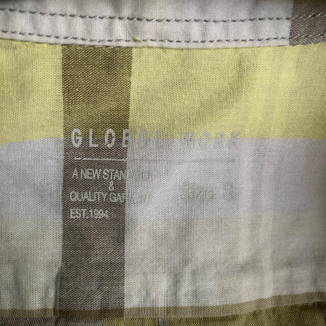 GLOBAL WORK(グローバルワーク)のグローバルワーク　メンズS  ボタンダウンチェックシャツ ユニセックス メンズのトップス(シャツ)の商品写真
