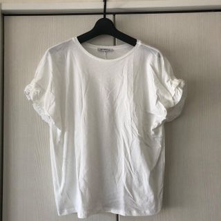 ザラ(ZARA)のZARA Tシャツカットソー 白　ザラ(Tシャツ(半袖/袖なし))