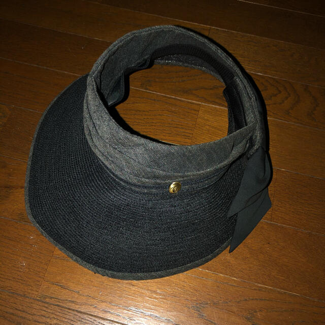 LANVIN(ランバン)の美品⭐︎LANVIN 麦わら帽子　サンバイザー  レディースの帽子(麦わら帽子/ストローハット)の商品写真