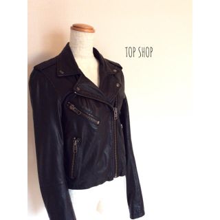 トップショップ(TOPSHOP)のTOPSHOP★本革レザージャケット★定価約3万円(ライダースジャケット)