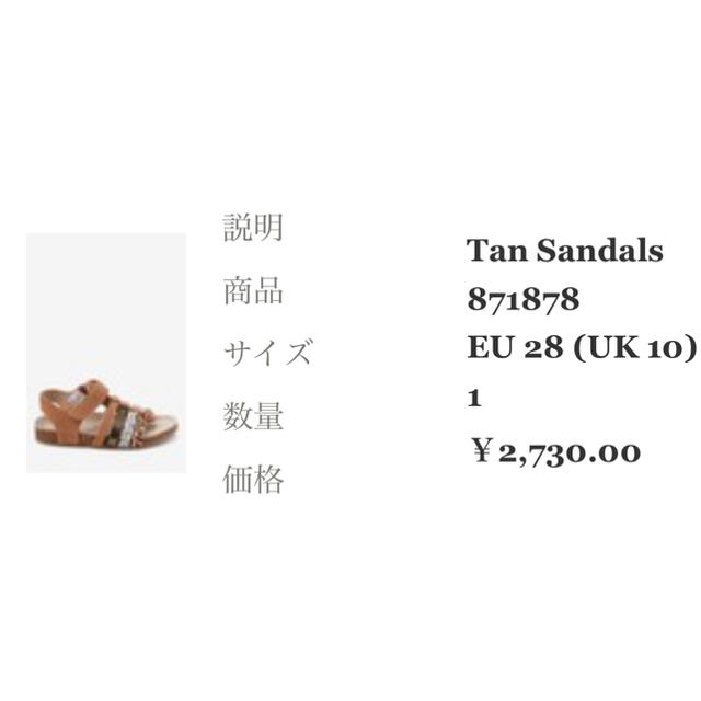 NEXT(ネクスト)のNo72 next サンダル　16.9cm キッズ/ベビー/マタニティのキッズ靴/シューズ(15cm~)(サンダル)の商品写真