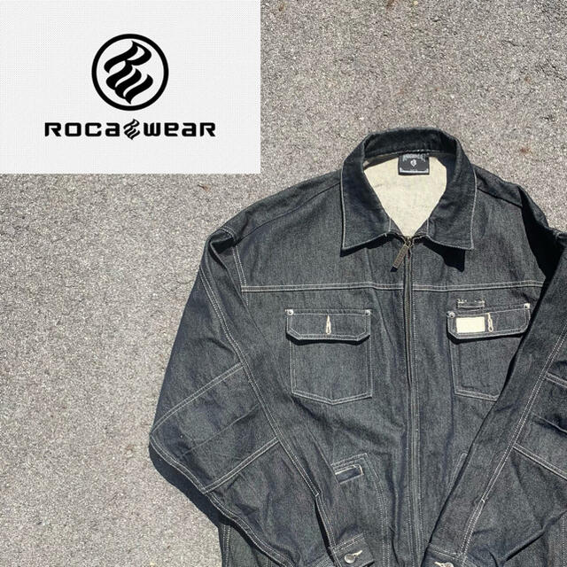 Rocawear(ロカウェア)の『超希少』roca wear デニムジャケット　黒　XL メンズのジャケット/アウター(Gジャン/デニムジャケット)の商品写真