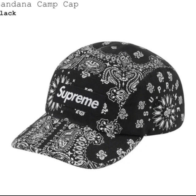 Supreme Bandana Camp Capシュプリームバンダナキャップ黒