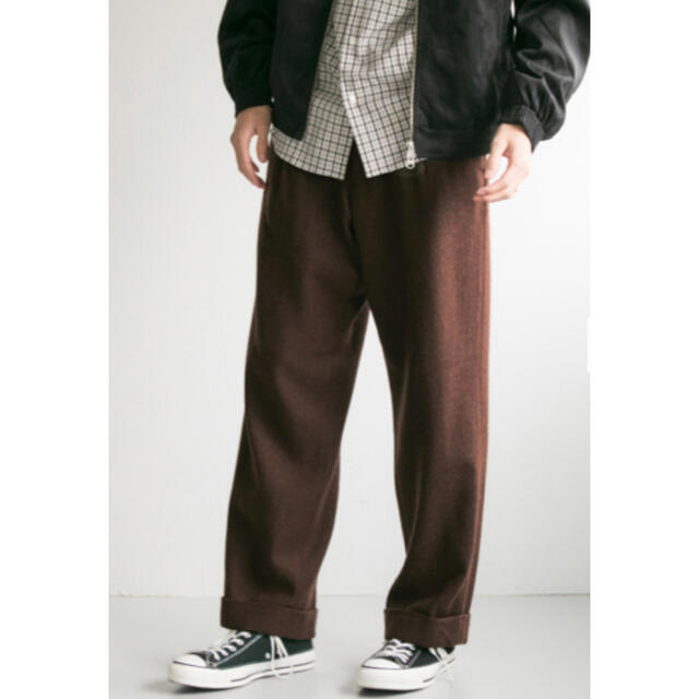 【新品未使用タグ付き】国内生地使用 Wool tuck wide pants