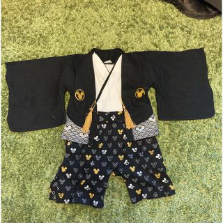 ディズニー(Disney)のハルミ様専用 袴ロンパース 足袋風靴下 男の子 ミッキー 80(和服/着物)