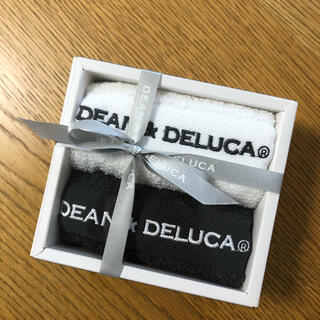 ディーンアンドデルーカ(DEAN & DELUCA)のDean&Deluca ハンドタオル　ホワイト&チャコールグレー(タオル)