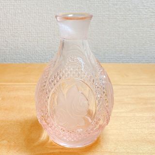 北一硝子　花瓶　バラ柄　ピンク(花瓶)