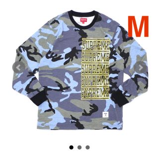 シュプリーム(Supreme)のSUPREME Stacked L/S Top 長袖Tシャツ BLUE CAMO(Tシャツ/カットソー(七分/長袖))