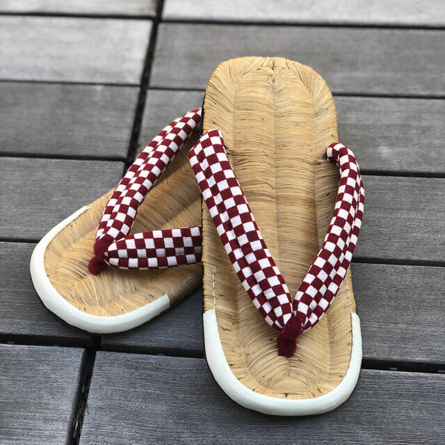 手編雪駄⭐︎茶竹⭐︎M レディースの靴/シューズ(下駄/草履)の商品写真