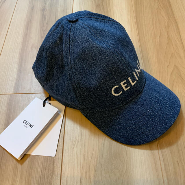 数量限定】 セリーヌ CELINE ベースボール キャップ デニムブルー 461