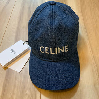 CELINE ベースボールキャップ / ブルー デニムレディースモデル M