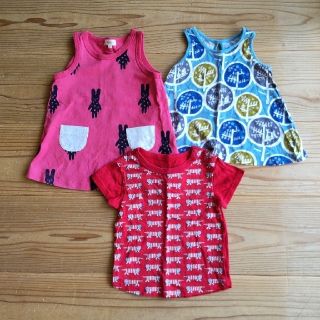 ハッシュアッシュ(HusHush)の【１枚だけ汚れあり、２枚は美品】80 HUSHUSH等 夏服３点セット(ワンピース)