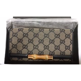 グッチ(Gucci)のGUCCI  GG柄バンブー長財布(長財布)