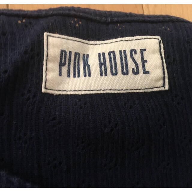 PINK HOUSE(ピンクハウス)のsale 本日まで　ピンクハウス　紺　透かし編みキャミソール&カーディガン レディースのトップス(カーディガン)の商品写真
